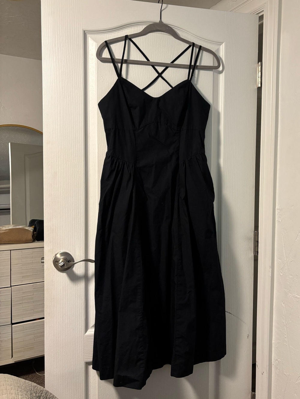 A new day Black Cocktail Midi Dress